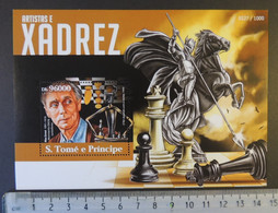 St Thomas 2015 Artists Chess Max Ernst Horses S/sheet Mnh - Hojas Completas