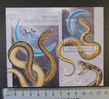 St Thomas 2013 Lunar New Year Snake Serpent Reptiles Chinese S/sheet Mnh - Hojas Completas