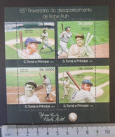 St Thomas 2013 Sport Babe Ruth Baseball M/sheet Mnh - Full Sheets & Multiples