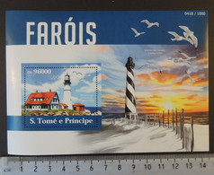 St Thomas 2015 Lighthouses Birds  Gulls S/sheet Mnh - Hojas Completas