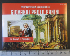 St Thomas 2015 Giovanni Paolo Panini Architecture S/sheet Mnh - Full Sheets & Multiples