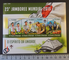 St Thomas 2015 23rd World Scouts Jamboree Japan Children M/sheet Mnh - Volledige & Onvolledige Vellen