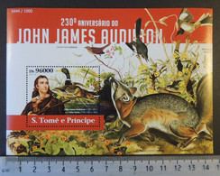 St Thomas 2015 John James Audubon Animals Birds Fauna S/sheet Mnh - Feuilles Complètes Et Multiples