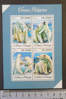 St Thomas 2013 Polar Bears Animals M/sheet Mnh - Ganze Bögen