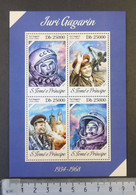 St Thomas 2013 Yuri Gagarin Space Russia Soviet M/sheet Mnh - Feuilles Complètes Et Multiples