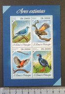 St Thomas 2013 Extinct Birds M/sheet Mnh - Ganze Bögen