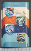 St Thomas 2015 Dolphins Mammals Marine Life M/sheet Mnh - Full Sheets & Multiples