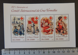 St Thomas 2013 Red Cross Medical Women M/sheet Mnh - Ganze Bögen