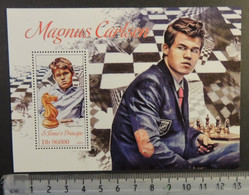 St Thomas 2013 Chess Magnus Carlsen S/sheet Mnh - Feuilles Complètes Et Multiples