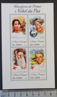 St Thomas 2013 Nobel Peace Prize Aung San Suu Kyi Maathai Henri Dunant Albert Schweitzer Red Cross M/s Mnh - Ganze Bögen