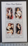 St Thomas 2013 Peter Paul Rubens Are Nudes Women M/sheet Mnh - Fogli Completi