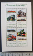 St Thomas 2013 Steam Trains Railways Transport M/sheet Mnh - Full Sheets & Multiples