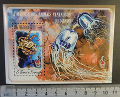 St Thomas 2014 Poisonous Venomous Creatures Jelly Fish Marine Life M/sheet Mnh - Ganze Bögen