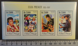 St Thomas 2014 Elvis Presley Cinema Music Women M/sheet Mnh - Fogli Completi
