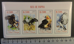 St Thomas 2014 Birds Of Prey M/sheet Mnh - Volledige & Onvolledige Vellen