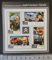 St Thomas 2015 Andre Gustave Citroen Cars Transport M/sheet Mnh - Ganze Bögen