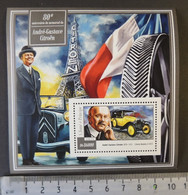 St Thomas 2015 Andre Gustave Citroen Cars Transport Eiffel Tower Flags S/sheet Mnh - Ganze Bögen