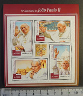 St Thomas 2015 Pope John Paul Ii Religion M/sheet Mnh - Hojas Completas