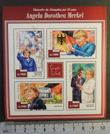 St Thomas 2015 Angela Merkel Germany Politics Obama Pope Francis Religion Women M/sheet Mnh - Fogli Completi