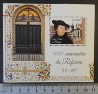 St Thomas 2017 Protestant Reformation Religion Martin Luther S/sheet Mnh - Feuilles Complètes Et Multiples