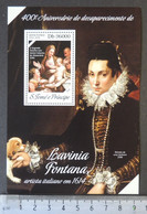 St Thomas 2014 Lavinia Fontana Art Women Dogs Animals Children S/sheet Mnh - Feuilles Complètes Et Multiples