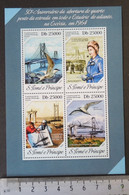 St Thomas 2014 Forth Road Bridge Scotland Qeii Birds Royalty M/sheet Mnh - Fogli Completi