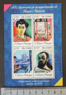 St Thomas 2014 Henri Matisse Art Women M/sheet Mnh - Fogli Completi