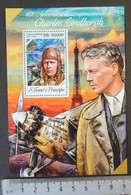 St Thomas 2014 Charles Lindbergh Aviation Pioneer S/sheet Mnh - Feuilles Complètes Et Multiples