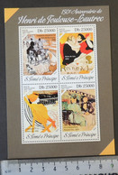 St Thomas 2014 Henri Toulouse-lautrec Women Art M/sheet Mnh - Feuilles Complètes Et Multiples