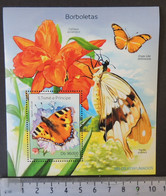 St Thomas 2014 Butterflies Insects Flowers Orchids S/sheet Mnh - Ganze Bögen