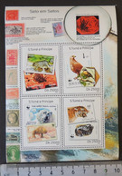 St Thomas 2014 Stamp On Stamp Philatelic Birds Big Cats Tigers Snakes M/sheet Mnh - Hojas Completas