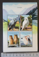 St Thomas 2014 Owls Birds Of Prey M/sheet Mnh #2 - Volledige & Onvolledige Vellen