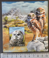 St Thomas 2014 Owls Birds Of Prey S/sheet Mnh #2 - Ganze Bögen