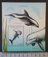 St Thomas 2014 Dolphins Mammals Marine Life S/sheet Mnh - Feuilles Complètes Et Multiples