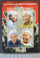 St Thomas 2014 Nelson Mandela Peace Freedom M/sheet Mnh - Hojas Completas