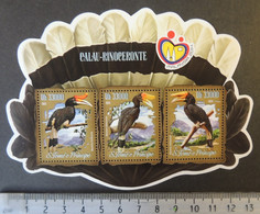 St Thomas 2014 Birds Hornbill Stamp Exhibition Malaysia M/sheet Mnh - Hojas Completas