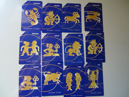 POLAND SET 12     USED CARDS   ZODIAC  ZODIAC SIGNS - Dierenriem