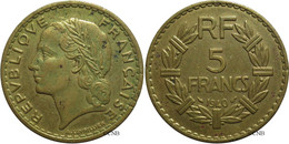 France - IIIe République - 5 Francs Lavrillier Bronze-aluminium 1940 - TTB/XF40 ! - Fra4343 - 5 Francs