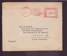 Italie, Enveloppe à En-tête " Luigi Clivio " Prodotti Chimici Du 4 Août 1951 De Milano Pour Paris - 1946-60: Marcophilia