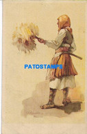 162195 ART ARTE SIGNED V. VOLTCHANECKI SERBIA COSTUMES LAPLE MAN WORKING POSTAL POSTCARD - Adolf 'Jodolfi'