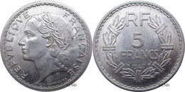 France - IVe République - 5 Francs Lavrillier Aluminium 1947 9 Ouvert - SUP/AU58 ! - Fra3836 - 5 Francs