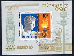 HUNGARY 1969 Olympic Publicity Block Used.  Michel Block 69 - Oblitérés