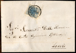 Antichi Stati Italiani - Lombardo Veneto - 45 Cent (17 - Carta A Coste) - Lettera Da Mantova A Tarvisio Del 7.5.54 - Non Classés