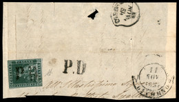 Antichi Stati Italiani - Toscana - PD Di Livorno - 4 Crazie (6) - Testatina Di Lettera Per Reggio Del 11.11.54 - Diena - Autres & Non Classés