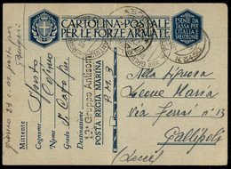 Regno - Posta Militare - XII Gruppo Antisommergibili - Cartolina Postale In Franchigia Via P.M. 3450 A Gallipoli Del 20. - Autres & Non Classés