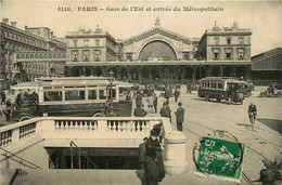 Paris * 10ème * La Gare De L'est Et Entrée Du Métropolitain * Métro * Autobus Bus - Paris (10)