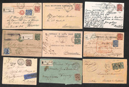 REGNO - 1872/1939 - Insieme Di Venticinque Tra Buste E Cartoline Con Affrancature Del Periodo - Da Esaminare - Autres & Non Classés