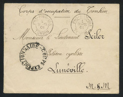 CORPS D'OCCUPATION ANNAM TONKIN 1901 Cover From PHO-BINH-GIA (TONKIN), With "CORPS EXPEDITIONNAIRE" Large Hollow Pmk. - Lettres & Documents
