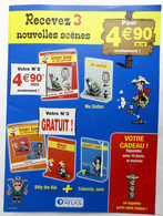 Rare FLYERS DEPLIANT COLLECTION ATLAS LES SCENES LUCKY LUKE 2006 - Objets Publicitaires