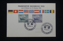 ALLEMAGNE - Carte Et Oblitération " Frankfurter Buchmesse 1955 " - L 98789 - Storia Postale